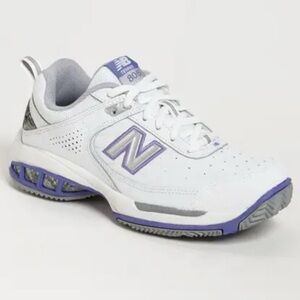 New Balance Tennis Shoe Sneaker Leather White Purple Style 806 Womens Size 7.5